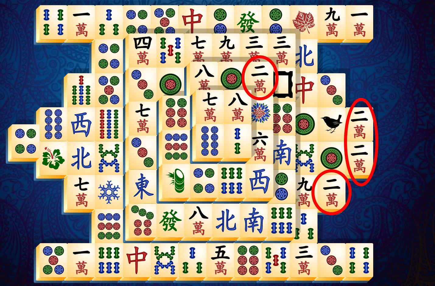 Mahjong Solitaire Pamācība, 3. solis